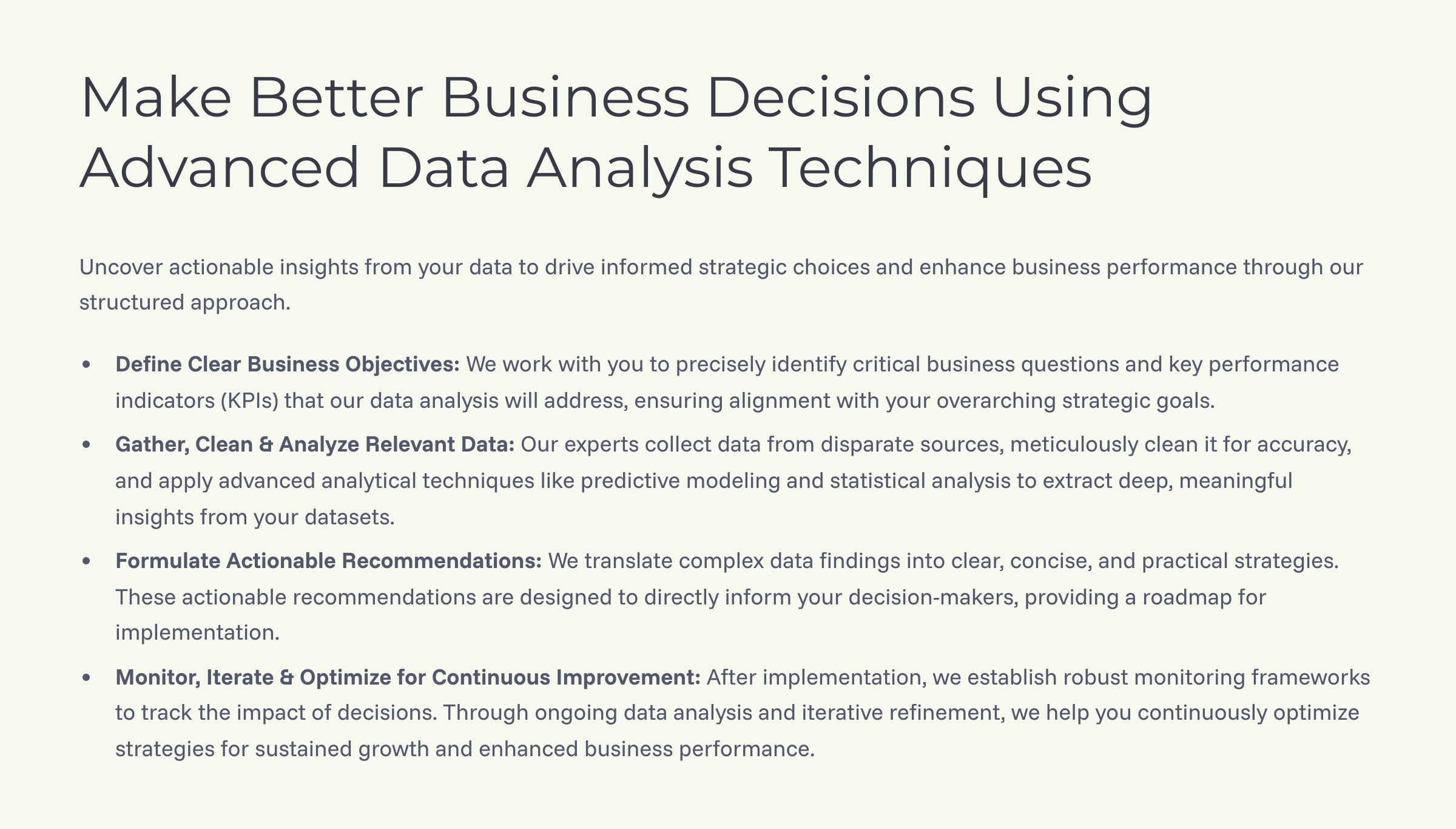 Slide 4 - Make Better Business Decisions